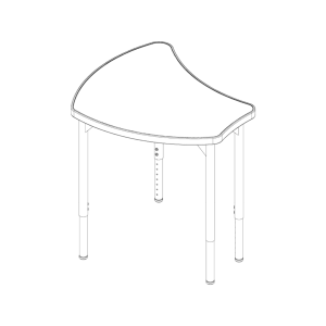 Hierarchy Shapes Desk + Porcelain Steel Top